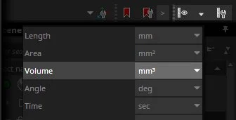 Choosing the displayed units