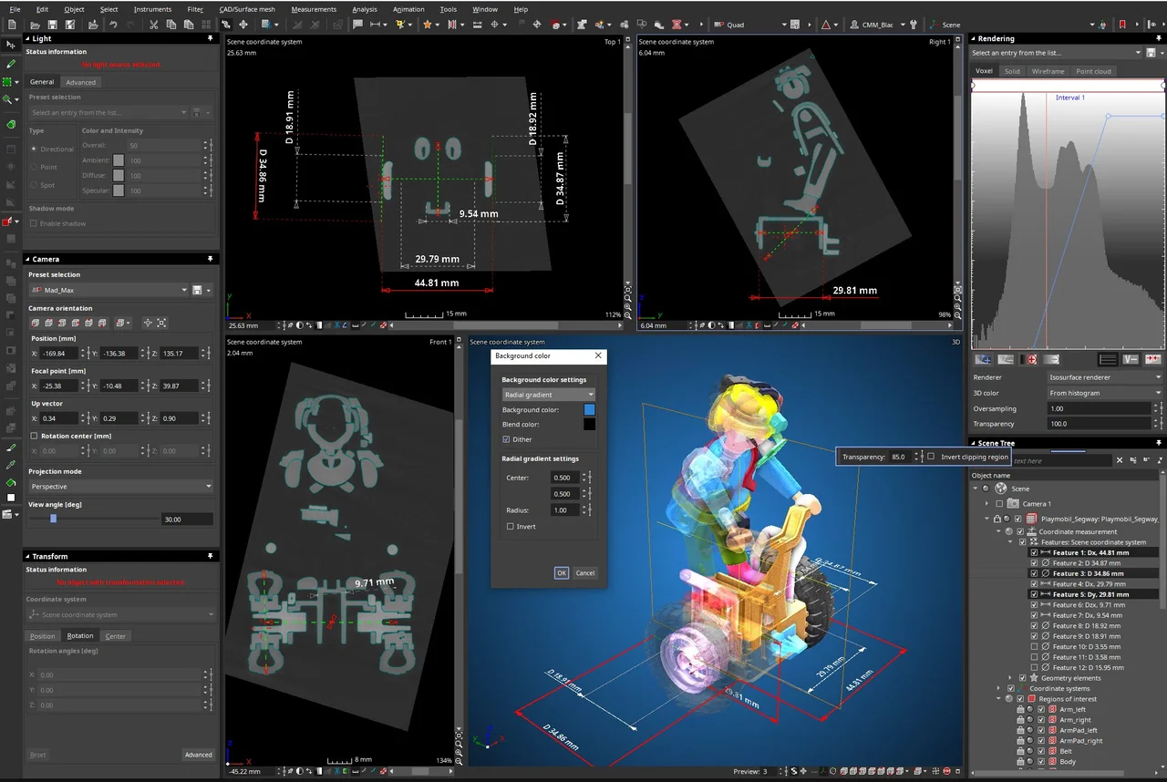 Review of the settings that store bookmarks in VGSTUDIO MAX