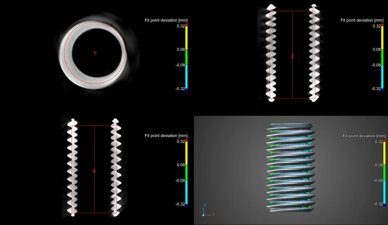 Image of interface showing alignment of slices to the cylinder